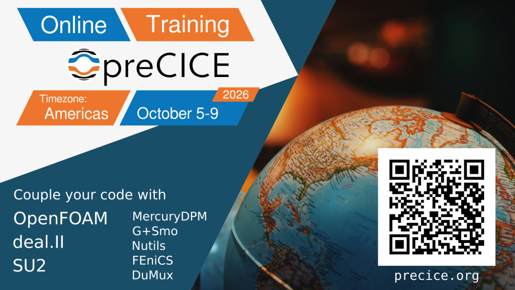 preCICE online training advertising slide (png thumbnail)